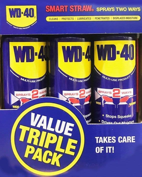 WD40 Smart Value Pack 3 x 450ml New Large Cans with Smart Straw