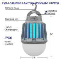 Wisely Lantern Zapper | Portable Mosquito Killer & LED Light 3 Pack Rechargeable