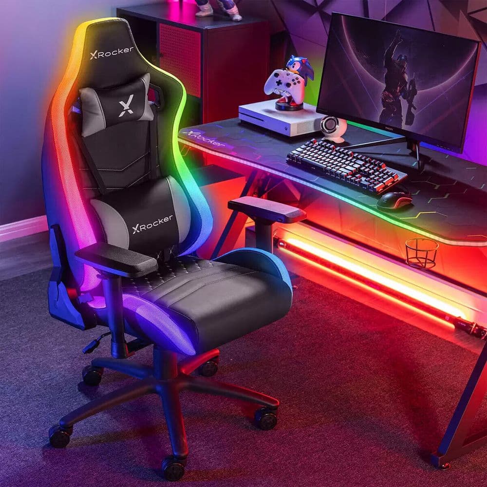 X Rocker Opal RGB Neo Motion Sync Office Gaming Chair with LED Lights