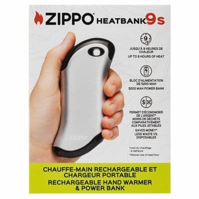Zippo HeatBank 9s Rechargeable Hand Warmer & Power Bank