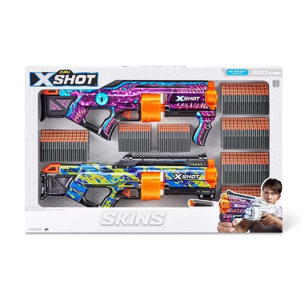 Zuru X Shot Skins Last Stand Dart Blaster 2 Pack with 300 Darts