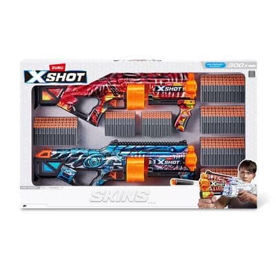 Zuru X Shot Skins Last Stand Dart Blaster 2 Pack with 300 Foam Darts