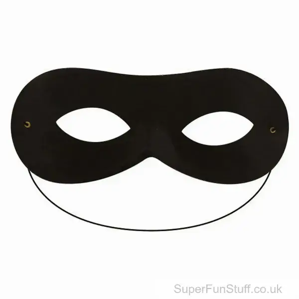 Black Domino Masquerade Eye Mask - Adult Fancy Dress UK