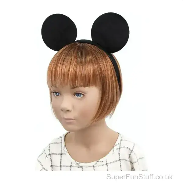 Black Mouse Ears Headband - Animal Alice Band | Animal Party Dress Up UK