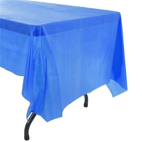 Blue Plastic Tablecloths | Wipe Clean Party Table Cover | Birthday Party Supplies UK