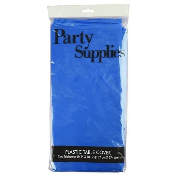 Blue Plastic Tablecloths | Wipe Clean Party Table Cover | Birthday Party Supplies UK