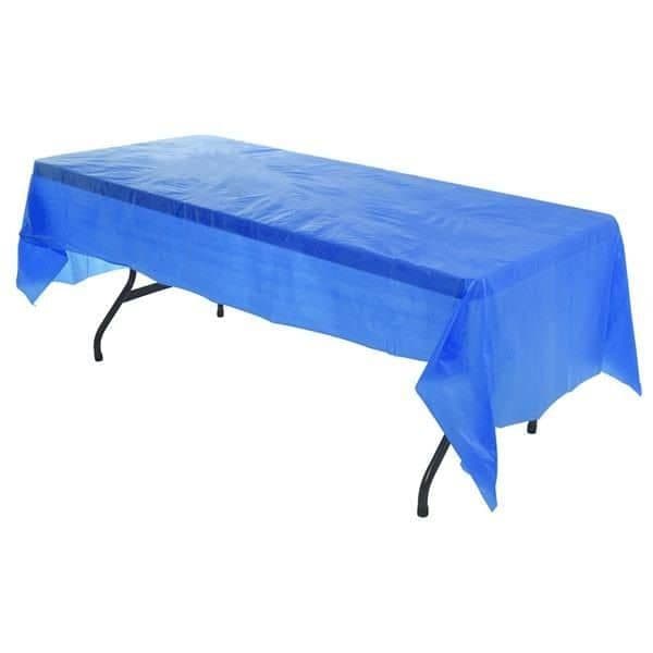 Blue Plastic Tablecloths | Wipe Clean Party Table Cover | Birthday Party Supplies UK