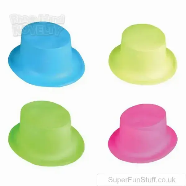 Bright Neon Plastic Top Hat - Standout Fancy Dress Accessory | Novelty Hats UK