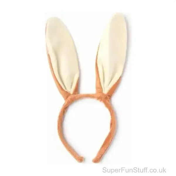 Brown Bunny Ears Headband - Animal Fancy Dress UK