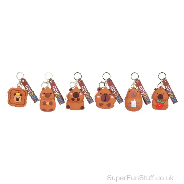 Capybara Bag Charm Purse With Strap & Keyring - 9cm | Gifts For Girls
