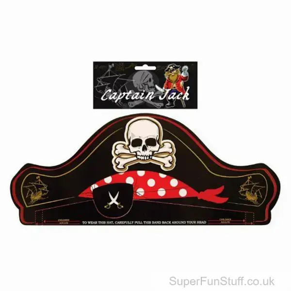 Card Pirate Hats For Kids - Pack of 6 | Pirate Party Fancy Dress UK