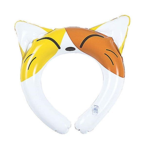 Cat Headband Inflatable - Universal Size | Kids Fancy Dress Animal Party Accessory