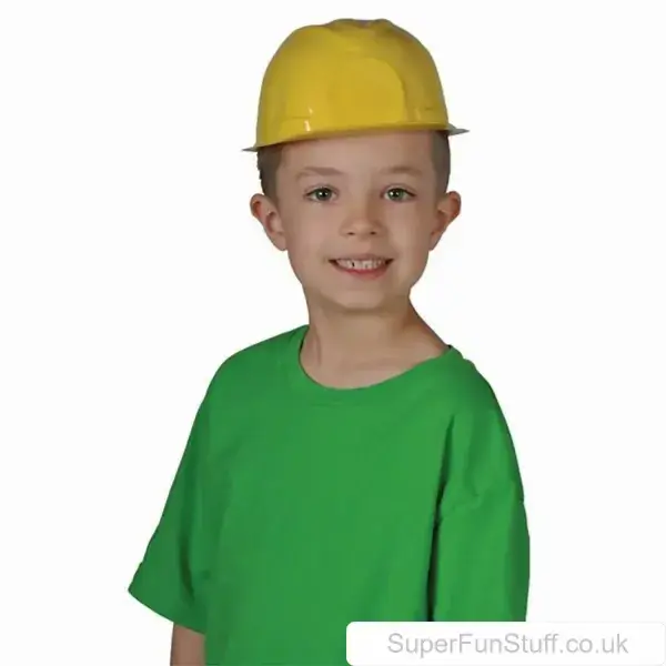 Child's Yellow Builders Hat | Construction Worker Imaginative Play | Fancy Dress Hat