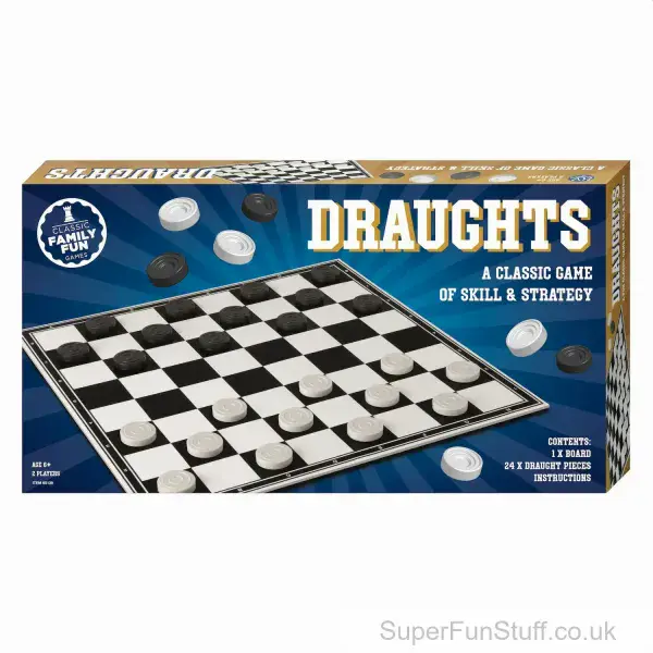 Classic Draughts Board Set - Full Size | Indoor and Family Activities