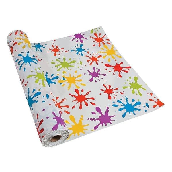 Coloured Paint Splash PVC Tablecloth - 60