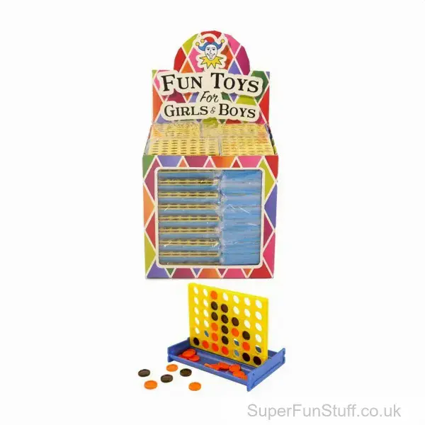 Connect Up 4 Mini Kid's Travel Game - 8cm | Mini Games Party Bag Toys UK
