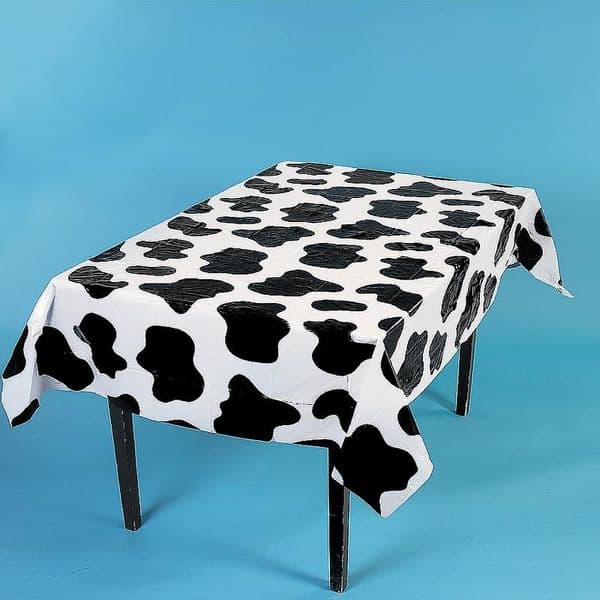 Cow Spot Print Tablecloth | Farm Animal Themed Party