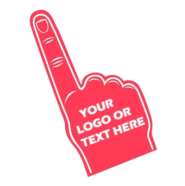 Custom Printed Big Foam Finger - 4 Colours Available