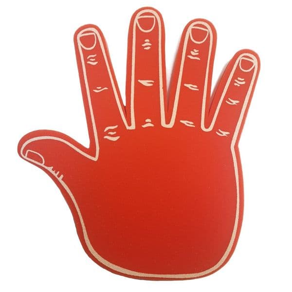 Custom Printed High Five Foam Hand - 4 Colours Available | Logo Printing