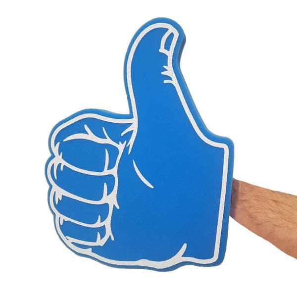 Custom Printed Thumbs Up Foam Hand - 4 Colours Available | Personalised Logo Printing