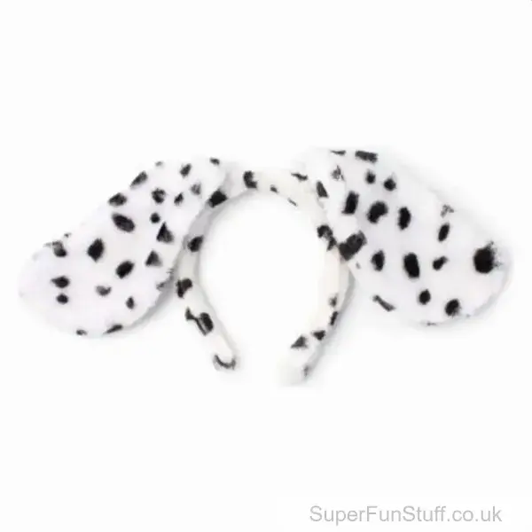 Dalmatian Ears Fancy Dress Headband | Soft & Comfortable | Animal Dress Up From SuperFunStuff.co.uk