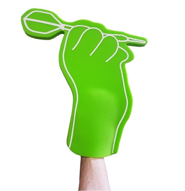 Darts Big Foam Hand - Red or Green | Darts Competition Wearable Cheering Prop
