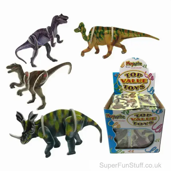 Dinosaur Foam Puzzle Set - 9 x 7cm | Under £1 Party Bag Fillers UK | Low Cost Kid's Dino Party Toys | Shop Now