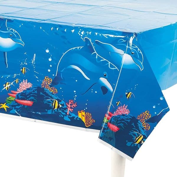 Dolphin Sea Animal Tablecloth | Sea Animal Themed Party Stuff