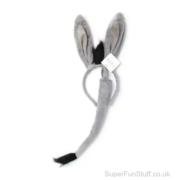 Donkey Fancy Dress Set | Tail and Headband | Costume Additions
