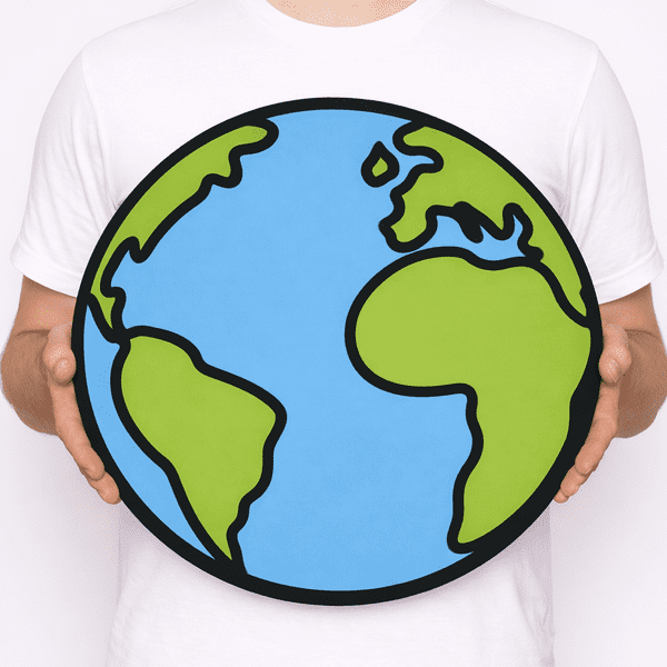 Earth Wall Art Shape - 35cm