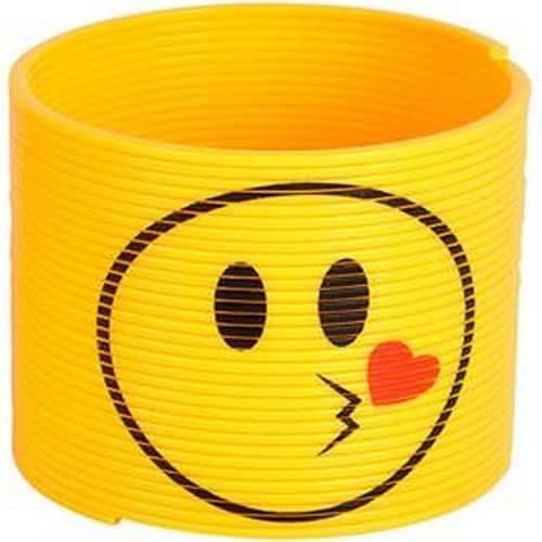 Emoji Slinky Toy - Blow Kiss Smiley | Kids Novelty Gift