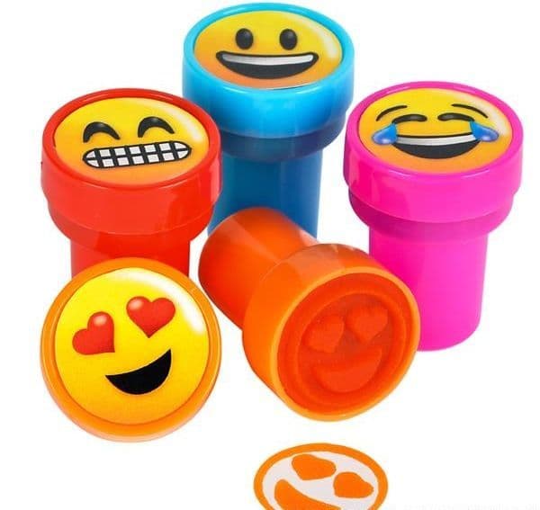 Emoji Ink Stamps - Set of 4 Smileys | Novelty Stationery For Kids UK