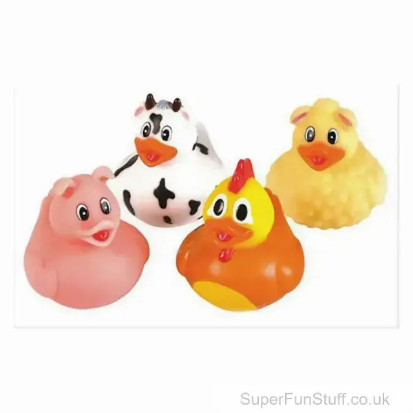 Farm Animal Rubber Duck For Sale 5cm | Small Rubber Ducks UK | SuperFunStuff.co.uk