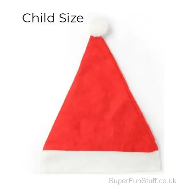 Felt Santa Claus Hat For Parties - Child Size