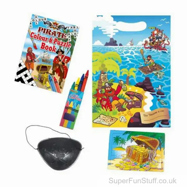 Filled Pirate Party Bag with 4 Toys | Kids Birthday Party Toys
