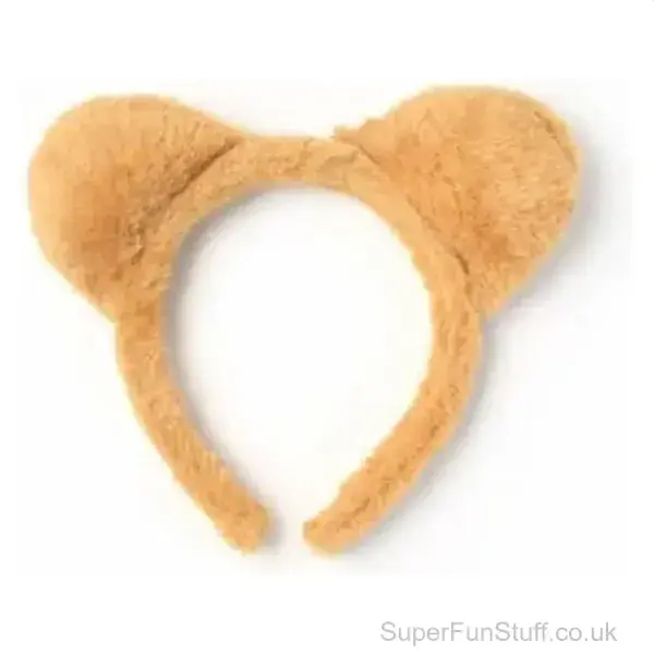 Fluffy Teddy Bear Ears Headband | Plush Fancy Dress Headgear