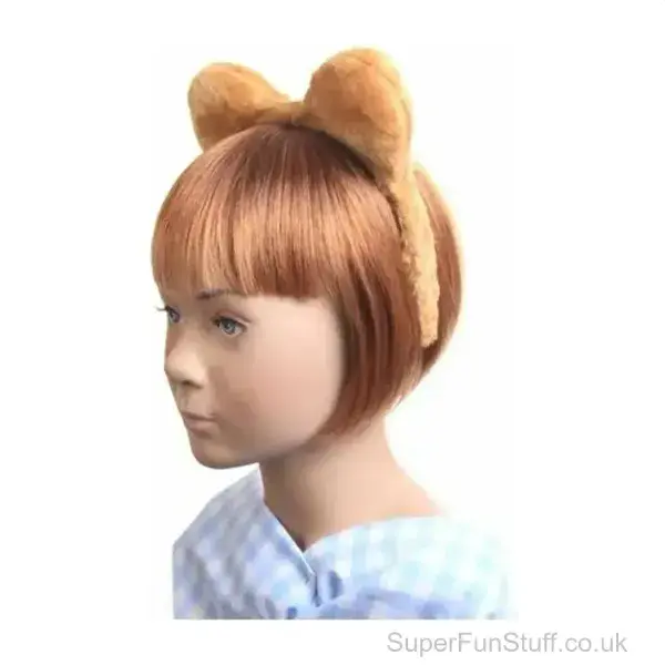 Fluffy Teddy Bear Ears Headband | Plush Fancy Dress Headgear