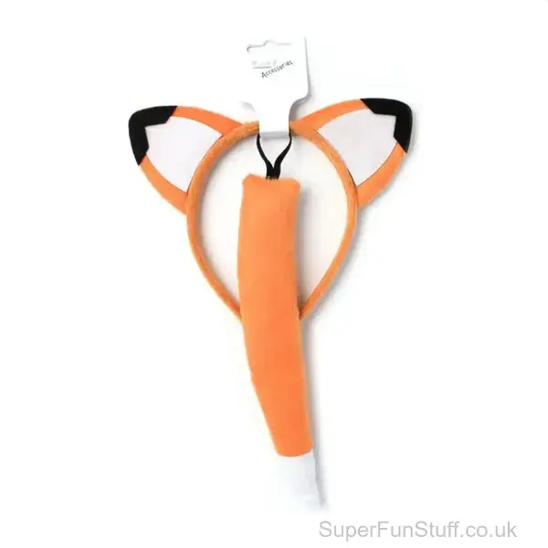 Fox Ears Headband with Tail Fancy Dress Set | Animal Dress Up Outfit