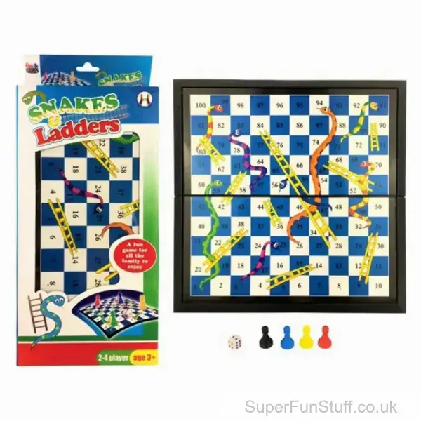 Full Size Snakes And Ladders Board Game - 31 x 16 x 5cm | Indoor Family Games