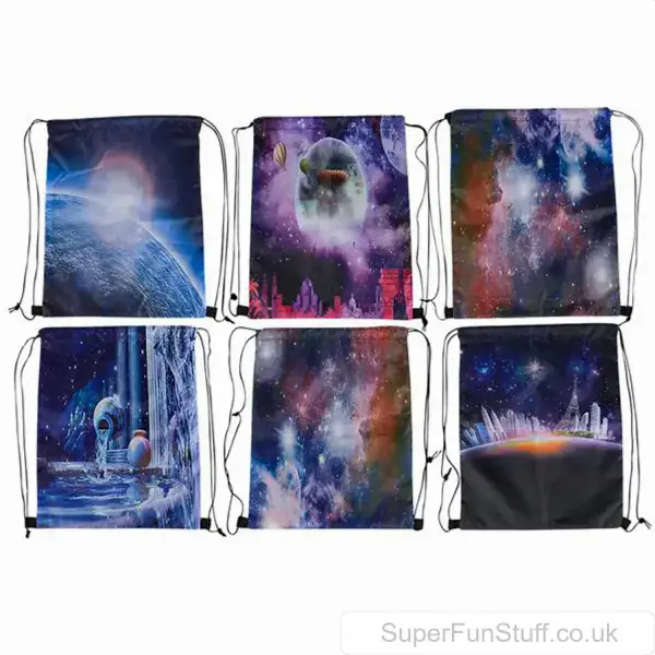 Galaxy Night Sky Drawstring Backpack for Kids - 40cm | Children's PE Kit Bag | Space Gift For Kids