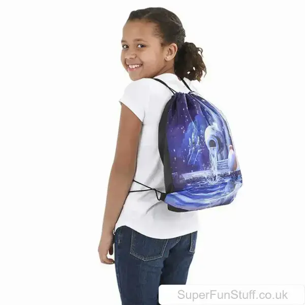 Galaxy Night Sky Drawstring Backpack for Kids - 40cm | Children's PE Kit Bag | Space Gift For Kids