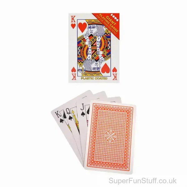 Giant Oversized Playing Cards - 17 x 12cm | Novelty Large Playing Cards | Kids Gift