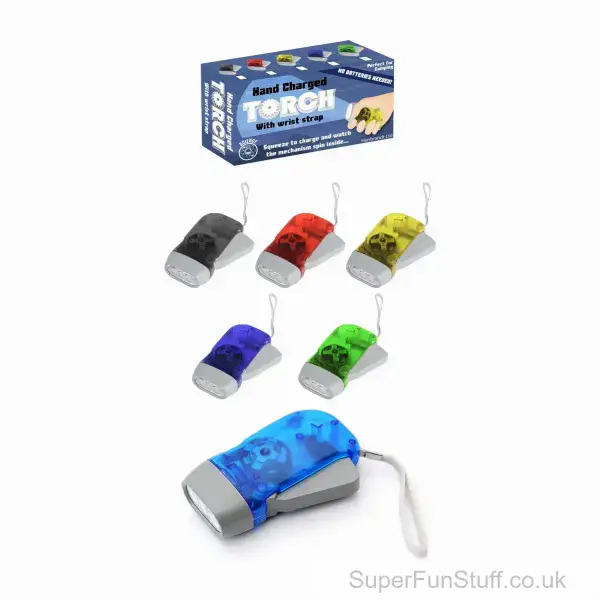 Hand Powered Torch For Kids (10cm) - Boxed | No Batteries Needed