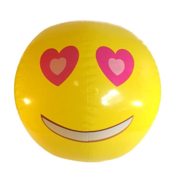 Emoji Beach Ball | Heart Eyes Face | Emoticon Inflatable