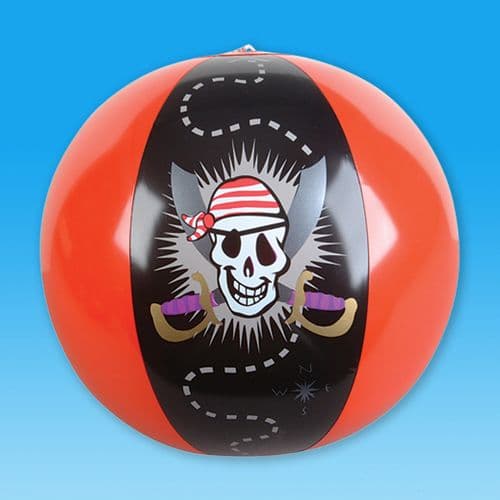 Pirate Skull Beach Ball Inflatable | Blow Up Sports Toy