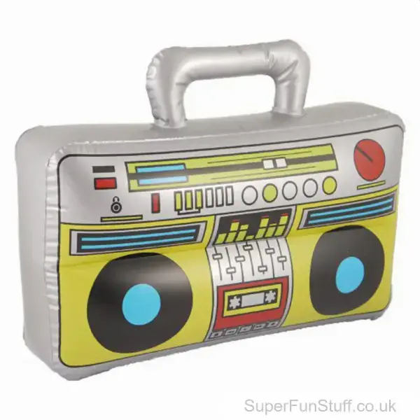 Inflatable Boombox Stereo - 37cm | Blow Up Speakers | Musical Party Toys