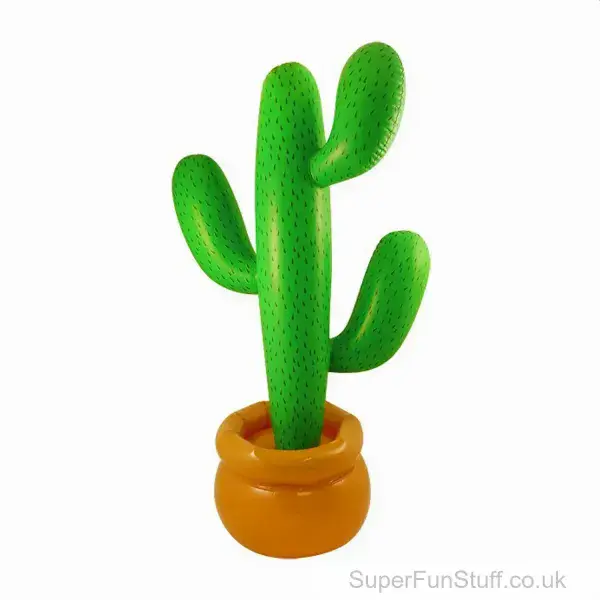 Inflatable Cactus in Pot - 86cm | Cowboy Wild West Kid's Party Decoration