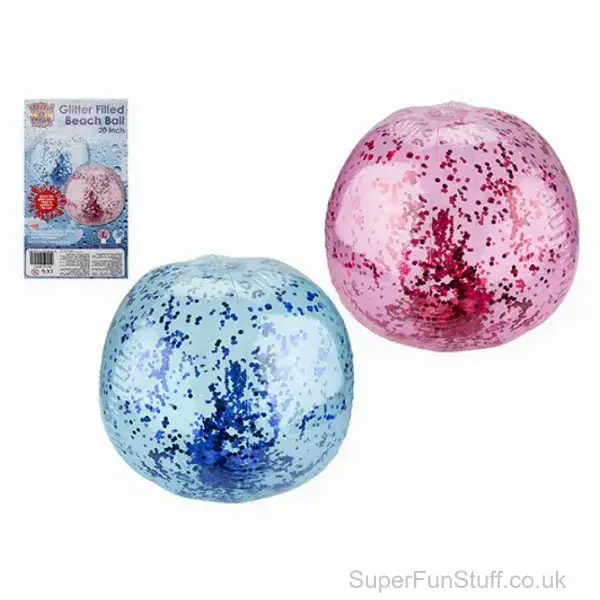 Colourful Confetti Filled Beach Ball - 50cm | Summer Fun Ball