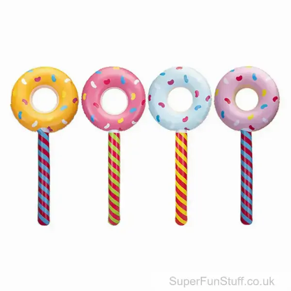 Inflatable Doughnut Toy on Pole - 90cm