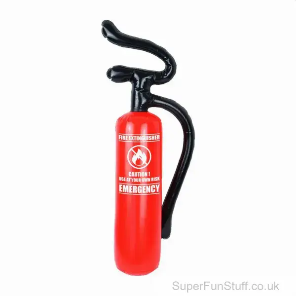 Inflatable Fire Extinguisher Toy | Ideal Novelty for Fireman Theme Parties | SuperFunStuff.co.uk